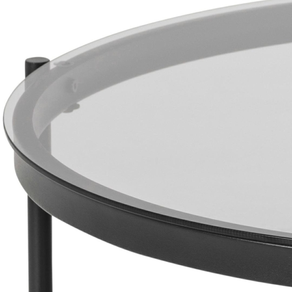Stolik Bayonne Glass/black - ACTONA