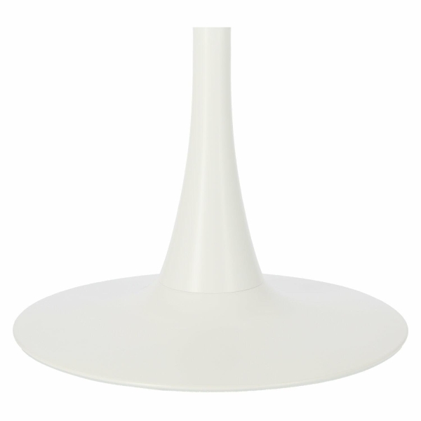 Stół okrągły Simplet Skinny White MDF metal biały 60 cm na 1 nodze