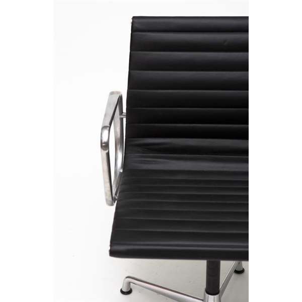 Fotel konf. CH1081T,czarna skóra ,chrom - D2 DESIGN