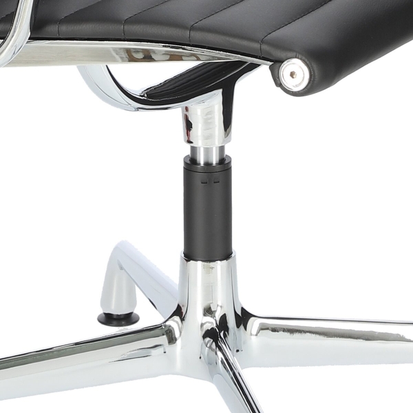 Fotel konf. CH1081T,czarna skóra ,chrom - D2 DESIGN