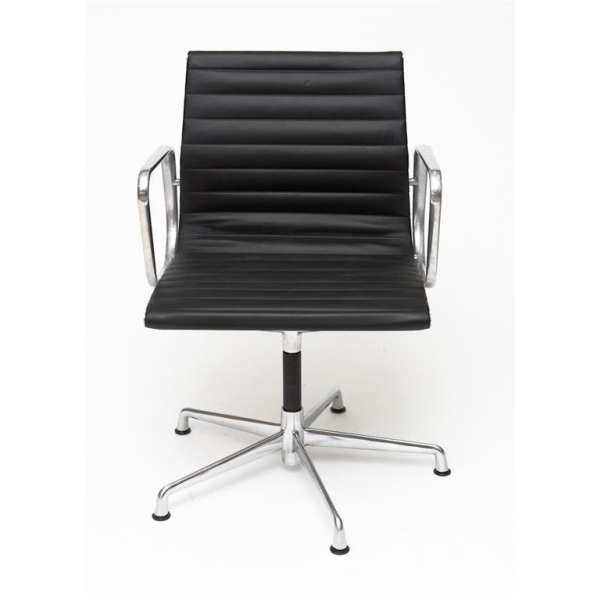 Fotel konf. CH1081T,czarna skóra ,chrom - D2 DESIGN