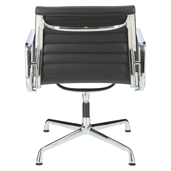 Fotel konf. CH1081T,czarna skóra ,chrom - D2 DESIGN