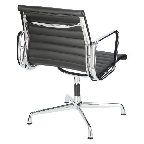 Fotel konf. CH1081T,czarna skóra ,chrom - D2 DESIGN