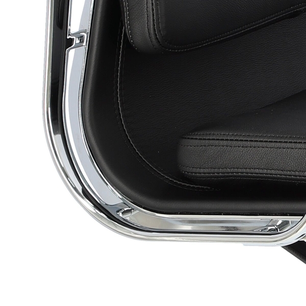 Fotel biurowy CH2171T czarna skóra chrom - D2 DESIGN