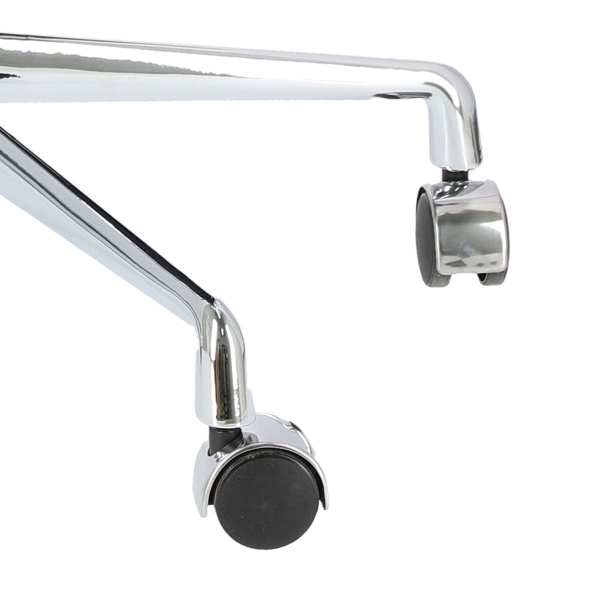 Fotel biurowy CH2171T czarna skóra chrom - D2 DESIGN