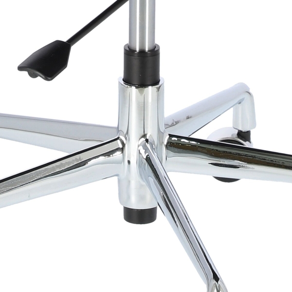 Fotel biurowy CH2171T czarna skóra chrom - D2 DESIGN