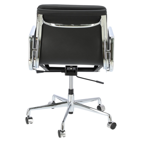 Fotel biurowy CH2171T czarna skóra chrom - D2 DESIGN