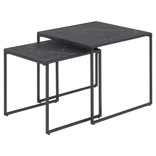 Zestaw stolików Infinity black 50x50 - Intesi