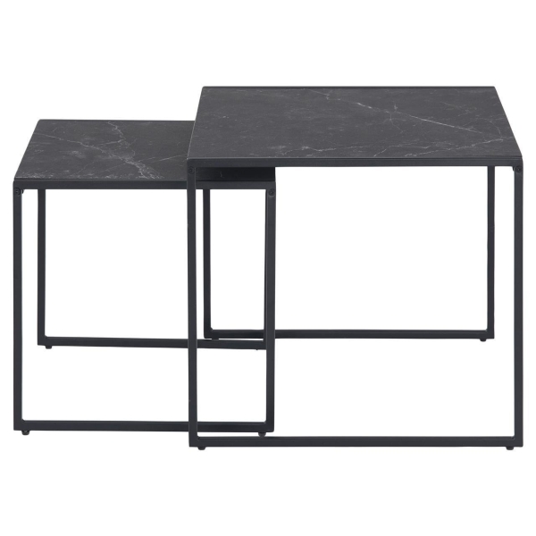 Zestaw stolików Infinity black 50x50 - Intesi