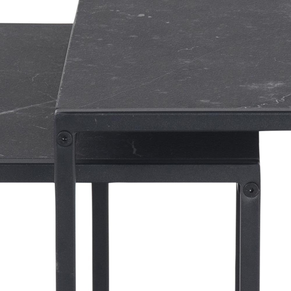 Zestaw stolików Infinity black 50x50 - Intesi