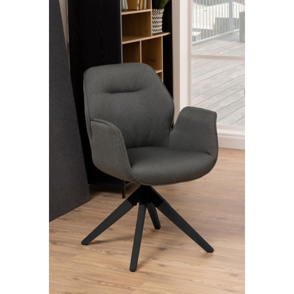 Krzesło obrotowe Aura dark grey /black auto return - ACTONA