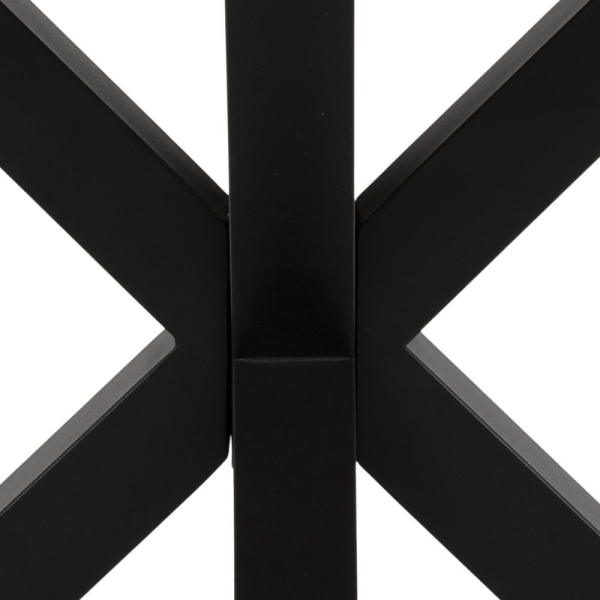 Stół okrągły Actona Heaven, płyta meblowa i metal, dąb artisan/czarny, 120 cm, nierozkładany