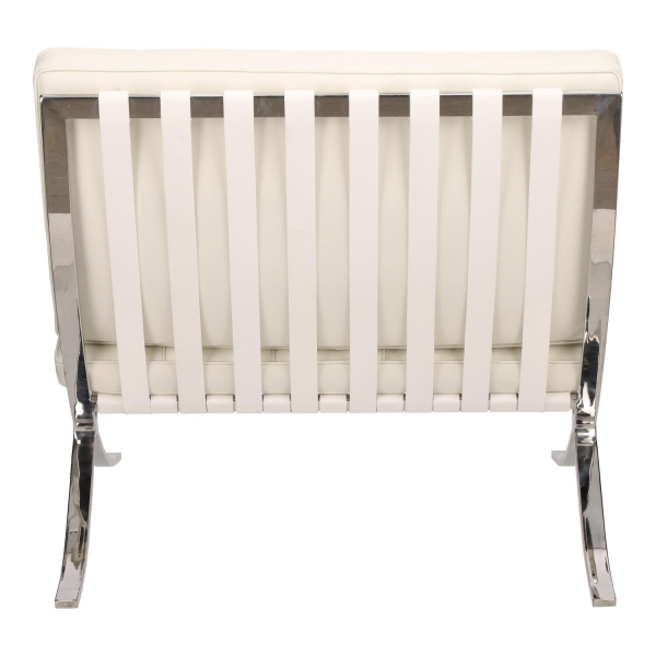 Fotel BA1 skóra naturalna biała - D2 DESIGN