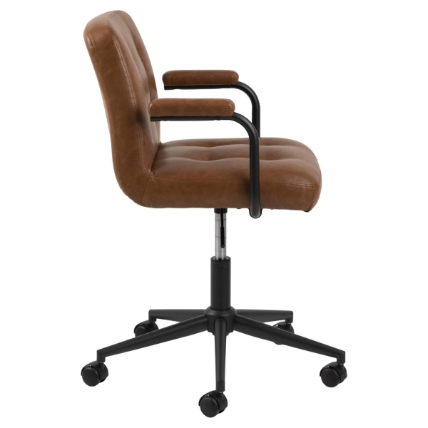 Fotel biurowy Cosmo Arm Vintage brązowy - ACTONA