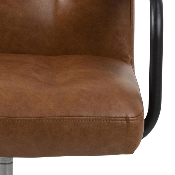 Fotel biurowy Cosmo Arm Vintage brązowy - ACTONA