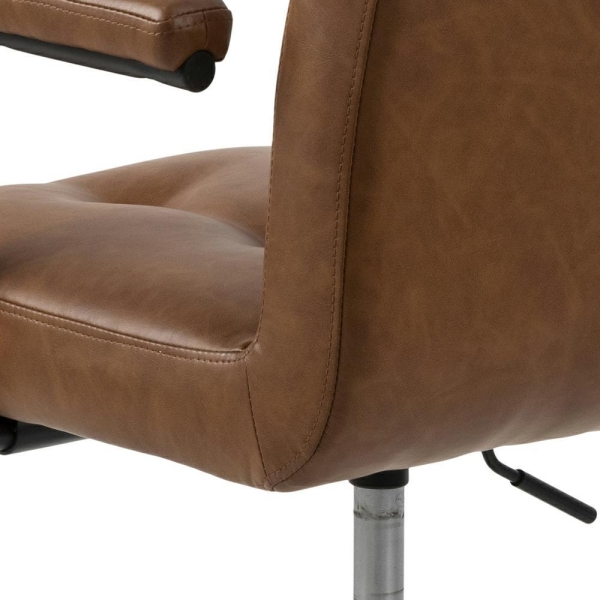 Fotel biurowy Cosmo Arm Vintage brązowy - ACTONA