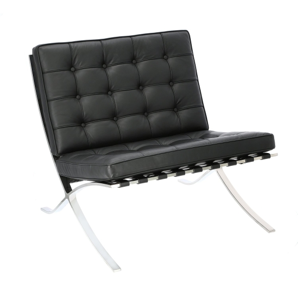 Fotel BA1 skóra naturalna czarna - D2 DESIGN