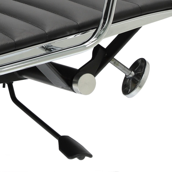 Fotel biurowy CH1171T czarna skóra,chrom - D2 DESIGN