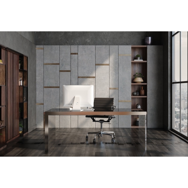 Fotel biurowy CH1171T czarna skóra,chrom - D2 DESIGN