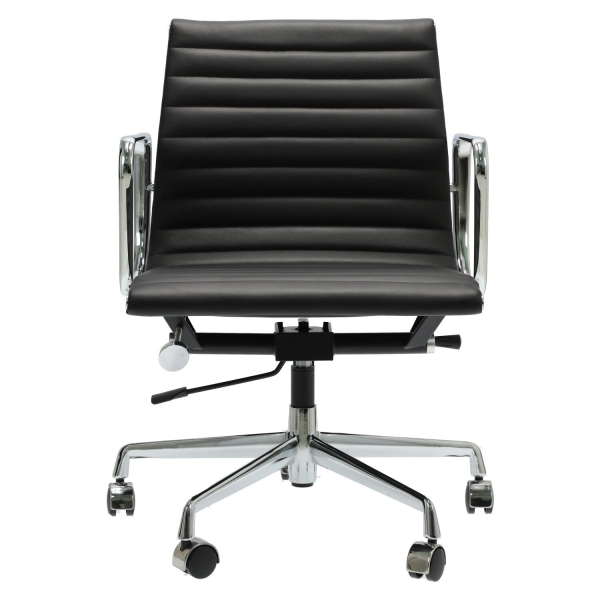 Fotel biurowy CH1171T czarna skóra,chrom - D2 DESIGN