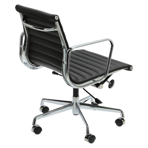 Fotel biurowy CH1171T czarna skóra,chrom - D2 DESIGN