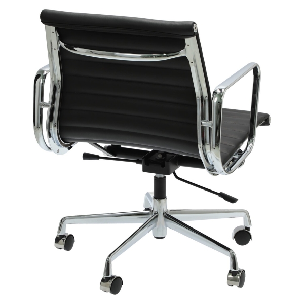 Fotel biurowy CH1171T czarna skóra,chrom - D2 DESIGN