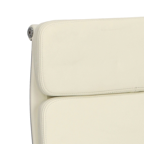 Fotel biurowy CH2191T biała skóra chrom - D2 DESIGN