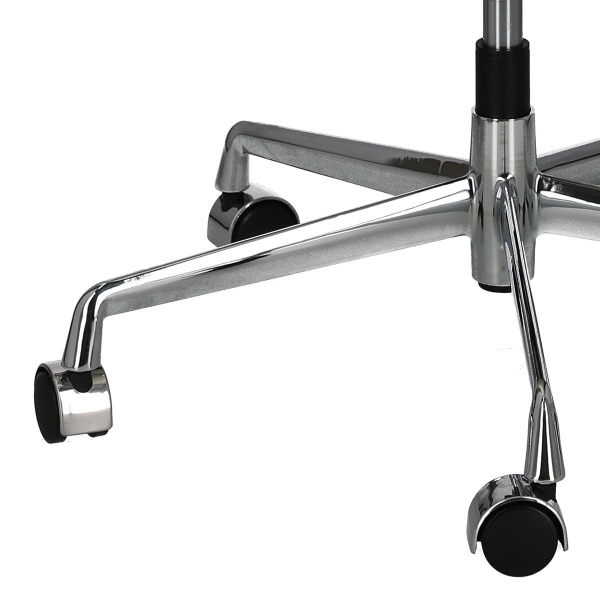 Fotel biurowy CH2191T biała skóra chrom - D2 DESIGN