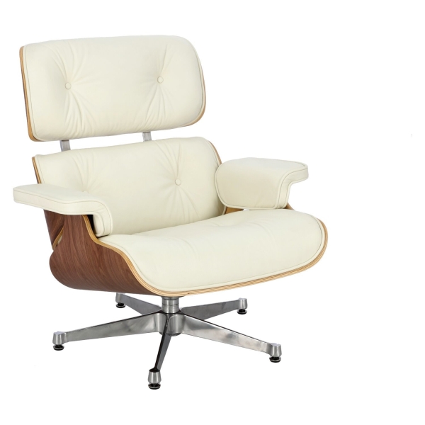 Fotel Vip biały/walnut/srebrna baza TP - D2 DESIGN