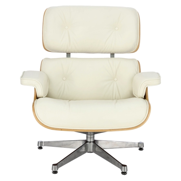 Fotel Vip biały/walnut/srebrna baza TP - D2 DESIGN