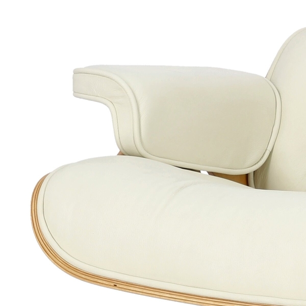 Fotel Vip biały/walnut/srebrna baza TP - D2 DESIGN