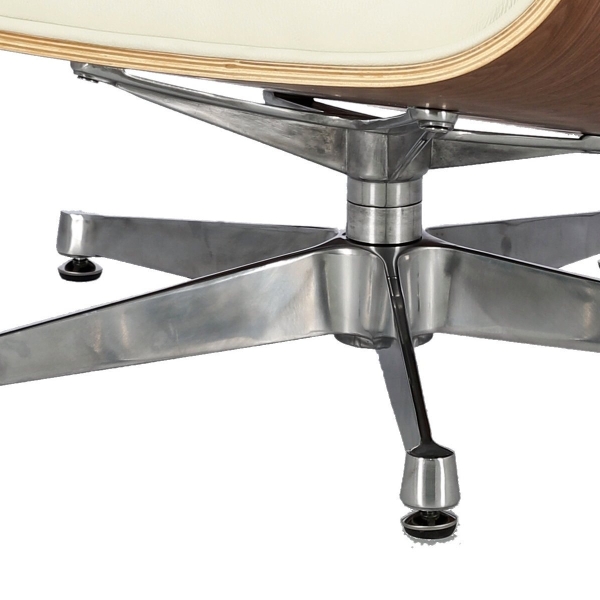 Fotel Vip biały/walnut/srebrna baza TP - D2 DESIGN