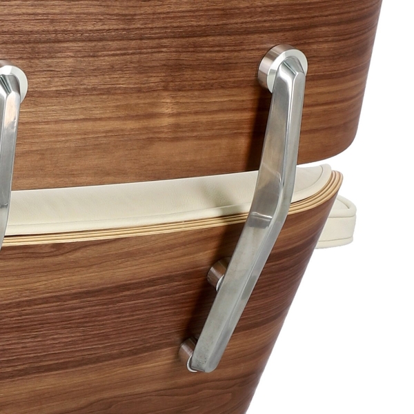 Fotel Vip biały/walnut/srebrna baza TP - D2 DESIGN