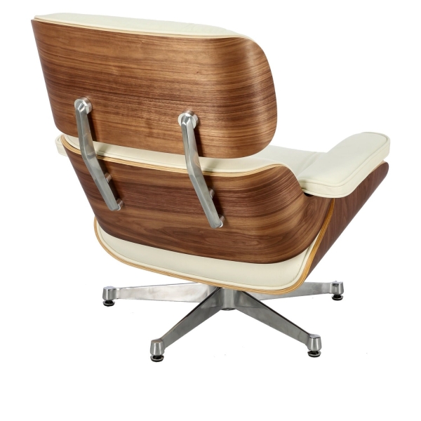Fotel Vip biały/walnut/srebrna baza TP - D2 DESIGN