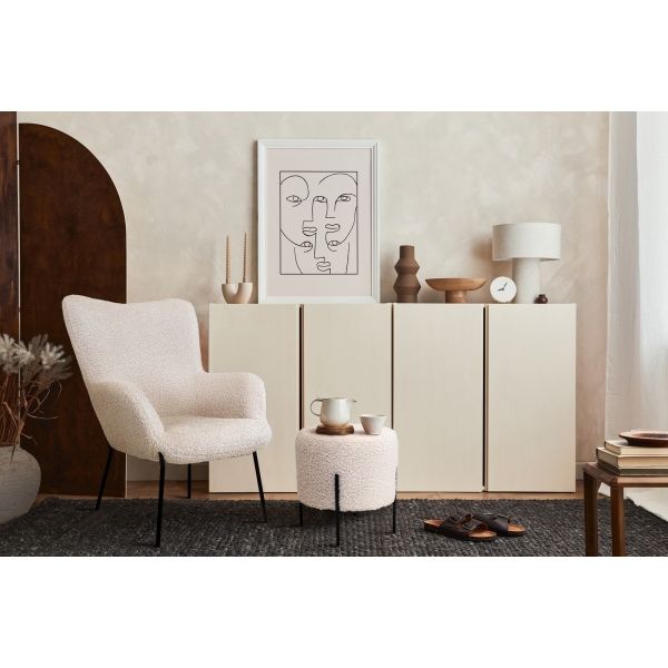 Fotel Glasgow biały - House Nordic