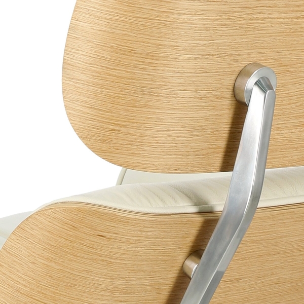 Fotel Vip biały/natural oak/srebrna baza - D2 DESIGN