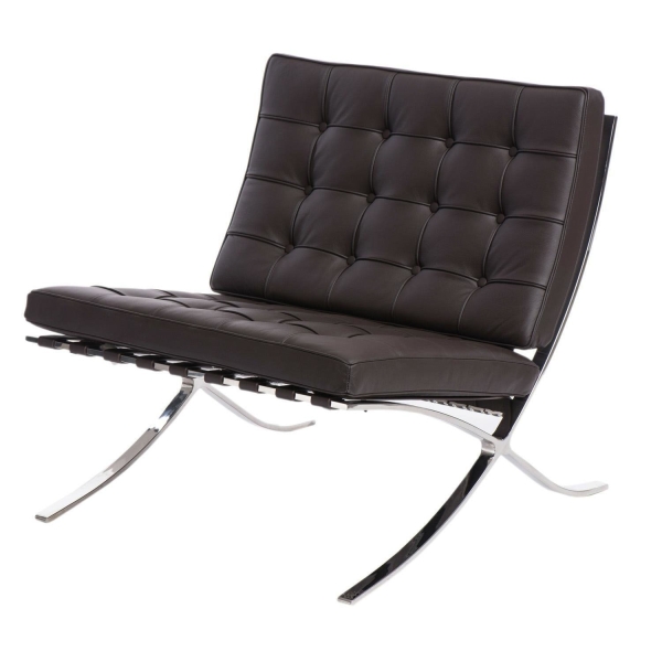 Fotel BA1 skóra naturalna brązowa - D2 DESIGN