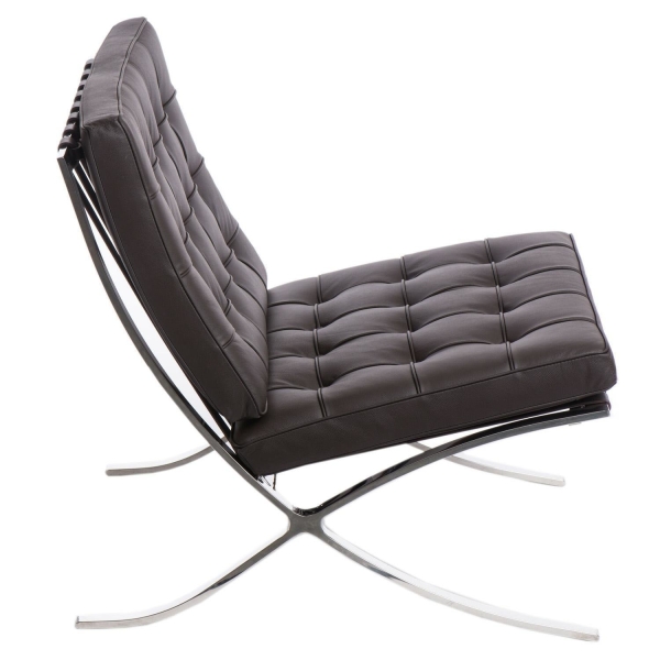 Fotel BA1 skóra naturalna brązowa - D2 DESIGN