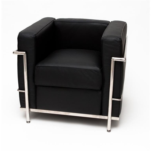 Fotel Kubik czarna skóra TP - D2 DESIGN