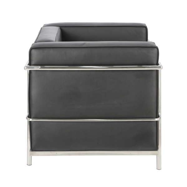 Fotel Kubik czarna skóra TP - D2 DESIGN