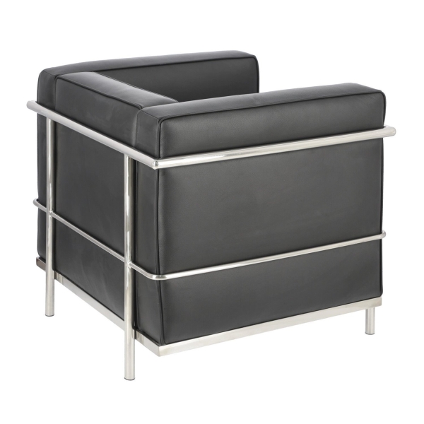 Fotel Kubik czarna skóra TP - D2 DESIGN