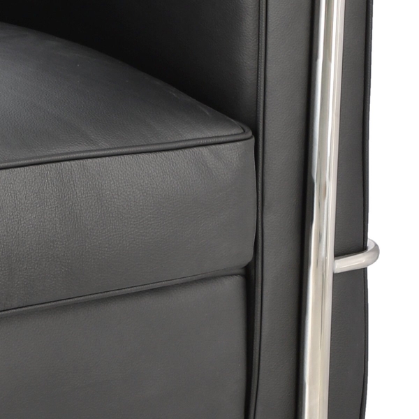 Fotel Kubik czarna skóra TP - D2 DESIGN
