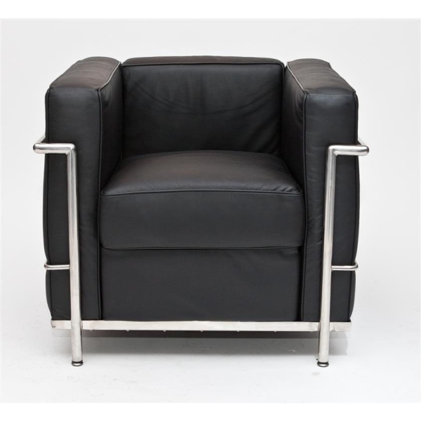 Fotel Kubik czarna skóra TP - D2 DESIGN