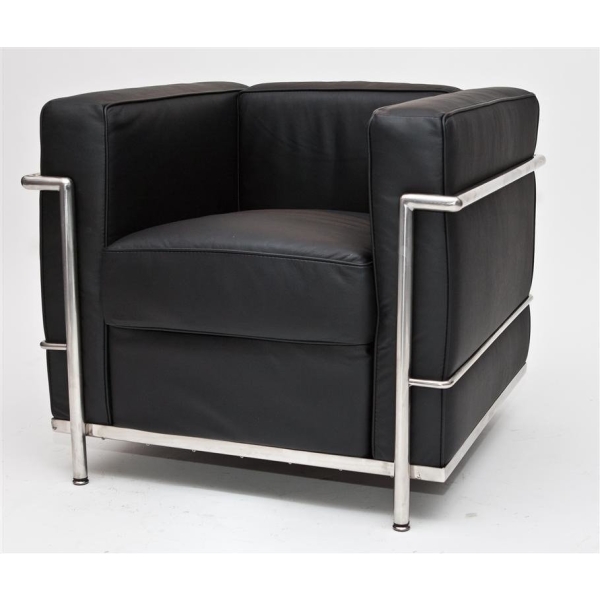 Fotel Kubik czarna skóra TP - D2 DESIGN