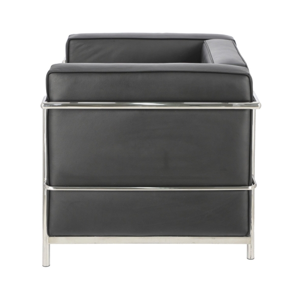 Fotel Kubik czarna skóra TP - D2 DESIGN