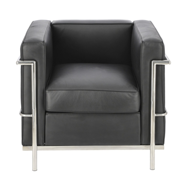 Fotel Kubik czarna skóra TP - D2 DESIGN