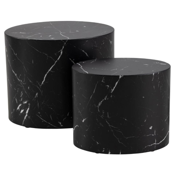 Zestaw stolików Mice black marble - ACTONA