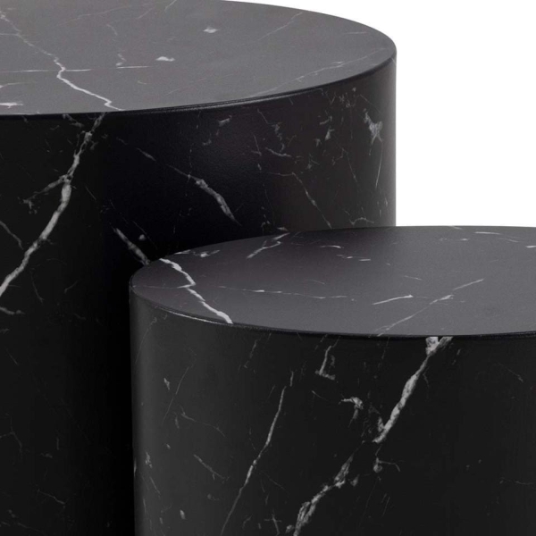 Zestaw stolików Mice black marble - ACTONA