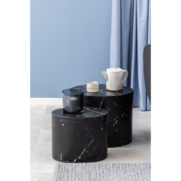 Zestaw stolików Mice black marble - ACTONA