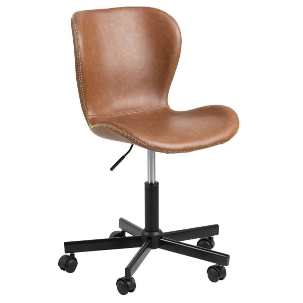 Fotel biurowy Batilda PU brandy - ACTONA